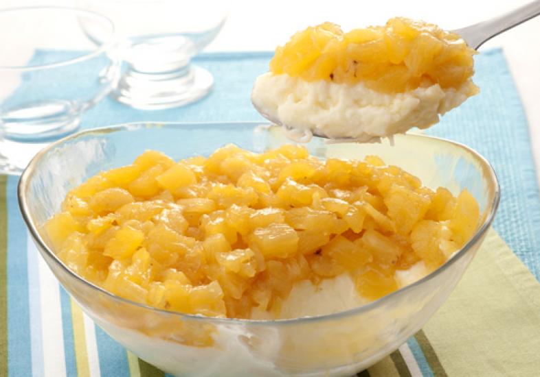 receita doce cremoso de coco com abacaxi